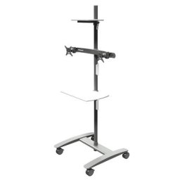 Dataflex Chariot de conférence VIEWMATE COMBO, pour deux écrans, argent