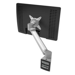 Dataflex Bras porte-écran VIEWLITE PLUS, pour système de rails, argent / blanc