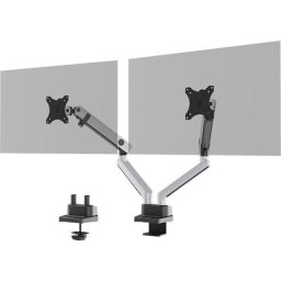 DURABLE Support pour écran SELECT PLUS, pour 2 écrans, argent