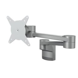 Dataflex Bras porte-écran VIEWLITE, pour montage mural, deux potences, argent / blanc