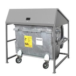 eurokraft pro Abri pour poubelles, version ouverte, coloris cadre gris
