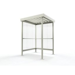 Abri, abri à deux côtés, l x p 1500 x 1500 mm, blanc gris