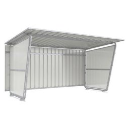 Parois arrière pour abris à toiture plate, pour modèle simple face, tôle profilée, pour élément de base