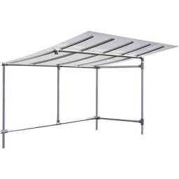 PROCITY Abri pour vélos ECO, extension sans habillage, largeur 2453 mm, argent