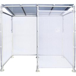 PROCITY Abri fumeurs ECO, avec habillage, largeur 2506 mm, argent