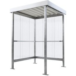 Abri, abri à deux côtés, l x p 1500 x 1500 mm, galvanisé à chaud