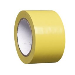 Bande de marquage de sol en vinyle unicolore, largeur 75 mm, jaune, lot de 16 rouleaux