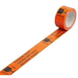 eurokraft basic Bandes adhésives de prévention, diverses impressions, lot de 36 rouleaux, impression 'Attention fragile!', largeur 50 mm