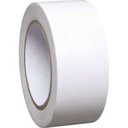 Bande de marquage de sol en vinyle unicolore, largeur 50 mm, blanc, lot de 8 rouleaux