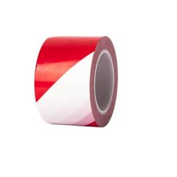 a.m.p.e.r.e Bande de marquage au sol ultra-résistante, largeur 75 mm, épaisseur 0,2 mm, rouge/blanc