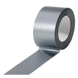 Ruban toile, divers coloris, lot de 18 rouleaux, argent, largeur 50 mm