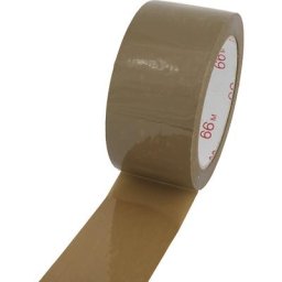Ruban d'emballage en polypropylène, version silencieuse et ultra-résistante, lot de 36 rouleaux, brun, largeur 50 mm, masse adhésive en caoutchouc naturel