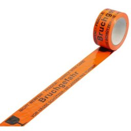 eurokraft basic Bandes adhésives de prévention, diverses impressions, lot de 108 rouleaux, impression 'Fragile', largeur 50 mm