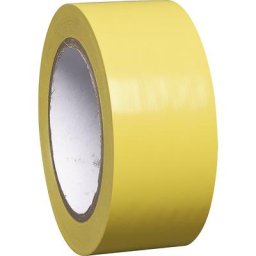 Bande de marquage de sol en vinyle unicolore, largeur 50 mm, jaune, lot de 16 rouleaux