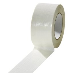 Ruban toile, divers coloris, lot de 18 rouleaux, blanc, largeur 50 mm