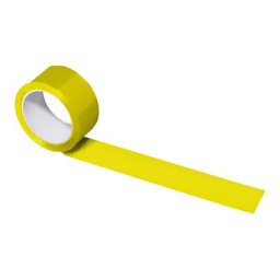 Ruban d'emballage en polypropylène, divers coloris, lot de 108 rouleaux, jaune, largeur 50 mm
