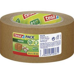 tesa Bande adhésive gommée, tesapack® Paper ecoLogo®, lot de 36 rouleaux, brun, largeur 50 mm