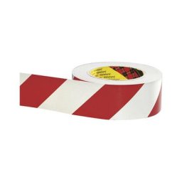 Signalisation de sécurité adhésive, rétro-réfléchissant, lot de 2 rouleaux, rouge-blanc