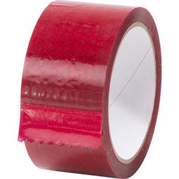 Ruban adhésif de sécurité, avec avertissement imprimé 'opened/void/fraud', lot de 6 rouleaux, rouge, largeur 50 mm