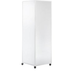 eurokraft basic Colonne info mobile, avec 4 roulettes pivotantes doubles avec freins, surface tableau blanc