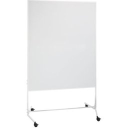eurokraft basic Tableau de conférence mobile, tableau blanc, l x h 1200 x 1500 mm, blanc