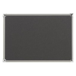 eurokraft pro Tableau d'épinglage à cadre en aluminium, habillage tissu gris, l x h 900 x 600 mm