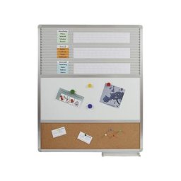 EICHNER Tableau universel multi-usages, largeur 705 mm, tableau à fiches, tableau blanc et à épingles
