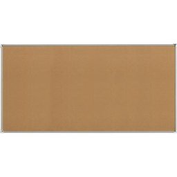 eurokraft pro Tableau d'épinglage à cadre en aluminium, liège naturel, l x h 2400 x 1200 mm
