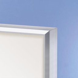 eurokraft pro Vitrine d'affichage avec cadre en aluminium, à portes battantes, capacité 18 feuilles de format A4, h x l x p 970 x 1330 x 50 mm, cadre à angles arrondis