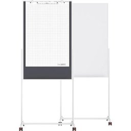 magnetoplan Tableau universel, dimensions tableau 750 x 1200 mm, tableau blanc / feutre gris