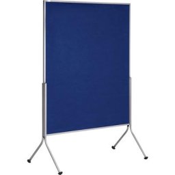 Tableau de conférence mobile, h x l x p 1950 x 1200 x 680 mm, habillage tissu bleu