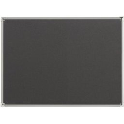 eurokraft pro Tableau d'épinglage à cadre en aluminium, habillage tissu gris, l x h 1200 x 900 mm