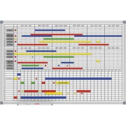 MAUL Planning mensuel/annuel MAULstandard, avec kit d'accessoires, l x h 900 x 600 mm