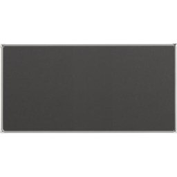 eurokraft pro Tableau d'épinglage à cadre en aluminium, habillage tissu gris, l x h 2000 x 1000 mm