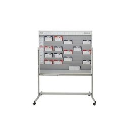 EICHNER Tableau de planning mobile, h x l x p 1945 x 1550 x 640 mm, gris clair