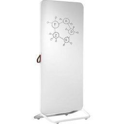 Chameleon Tableau design mobile, tôle d'acier émaillée, l x h 887 x 1924 mm, blanc
