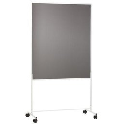 Tableau de conférence mobile, habillage tissu, gris, h x l x p 1800 x 1000 x 500 mm, une partie
