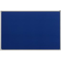 eurokraft pro Tableau d'épinglage à cadre en aluminium, habillage tissu bleu, l x h 1500 x 1000 mm