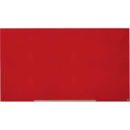 nobo Tableau blanc en verre WIDESCREEN, 85'' - l x h 1883 x 1059 mm, rouge
