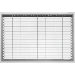 magnetoplan Kit de planning hebdomadaire, semaine de 7 jours, l x h 920 x 625 mm