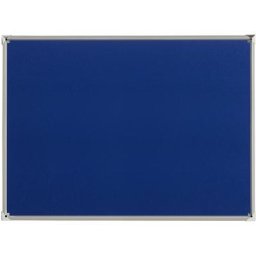 eurokraft pro Tableau d'épinglage à cadre en aluminium, habillage tissu bleu, l x h 1200 x 900 mm