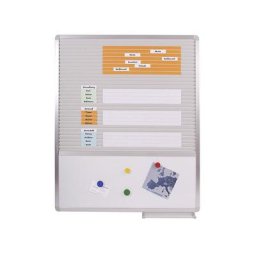 EICHNER Tableau universel multi-usages, largeur 705 mm, tableau à fiches et tableau blanc