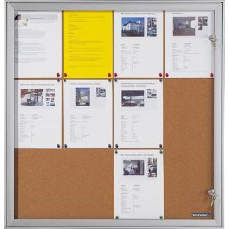 eurokraft pro Vitrine d'affichage à porte battante, l x h x p ext. 742 x 697 x 33 mm, fond en liège