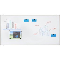 eurokraft basic Tableau blanc, acier laqué, l x h 2000 x 1000 mm