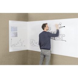 eurokraft pro Tableau blanc extensible sans cadre, 880 x 1180 mm, blanc
