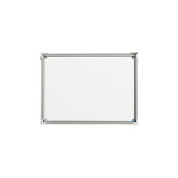 eurokraft pro Tableau blanc à cadre design, tôle d'acier émaillée, l x h 600 x 450 mm, cadre coloris argent