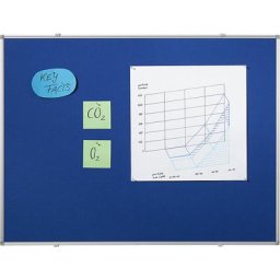 eurokraft basic Tableau à épingles, habillage tissu bleu, l x h 1500 x 1000 mm