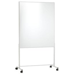 Tableau de conférence mobile, tôle d'acier blanche, h x l x p 1800 x 1000 x 500 mm, une partie