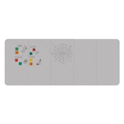 Chameleon Tableau blanc design XXL VisuWall, h x l 1980 x 4900 mm, gris