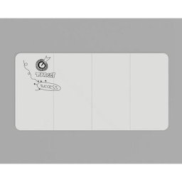 Chameleon Tableau blanc design XXL VisuWall, h x l 1980 x 3920 mm, blanc